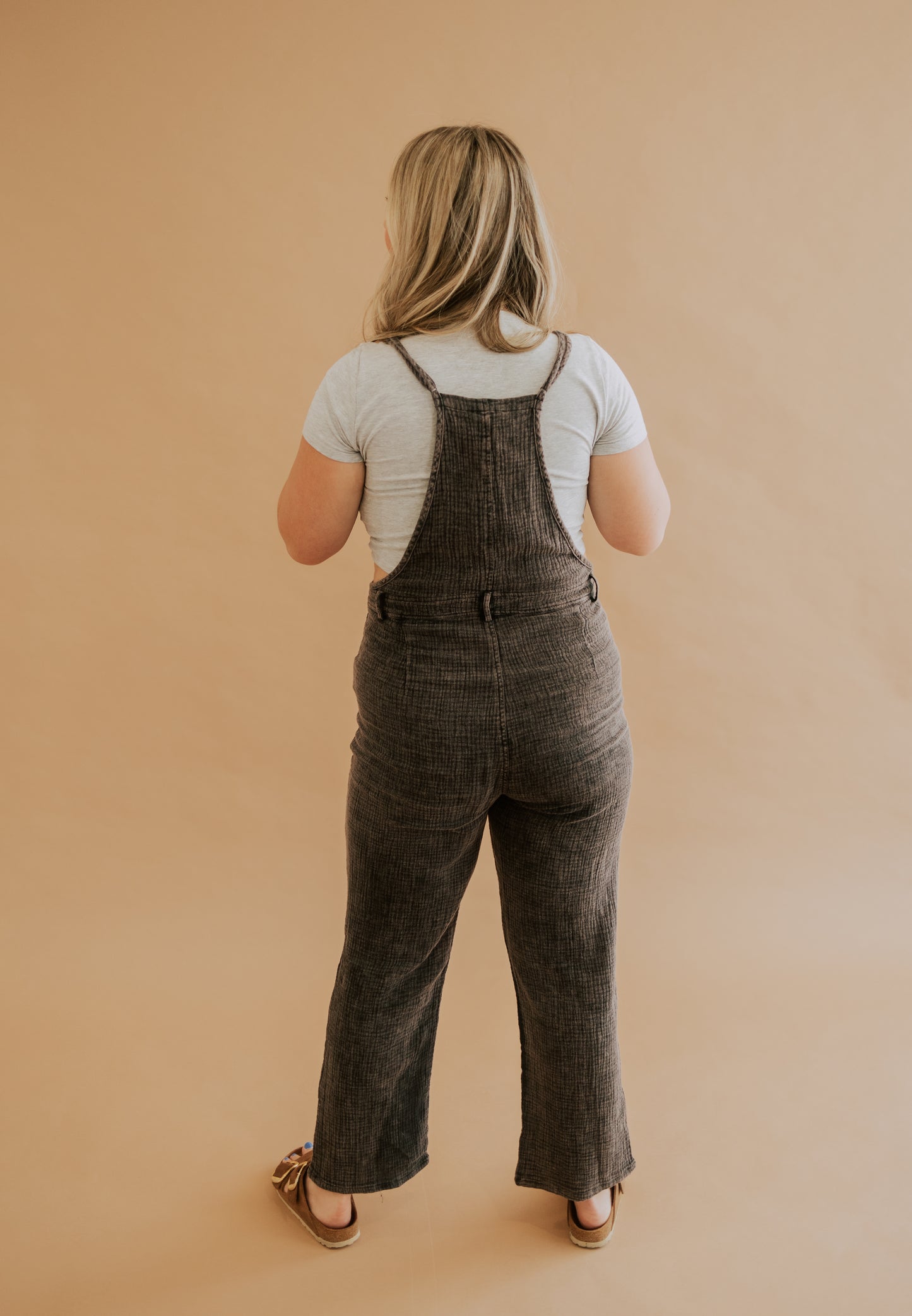 CHARCOAL TEXTURED ROMPER