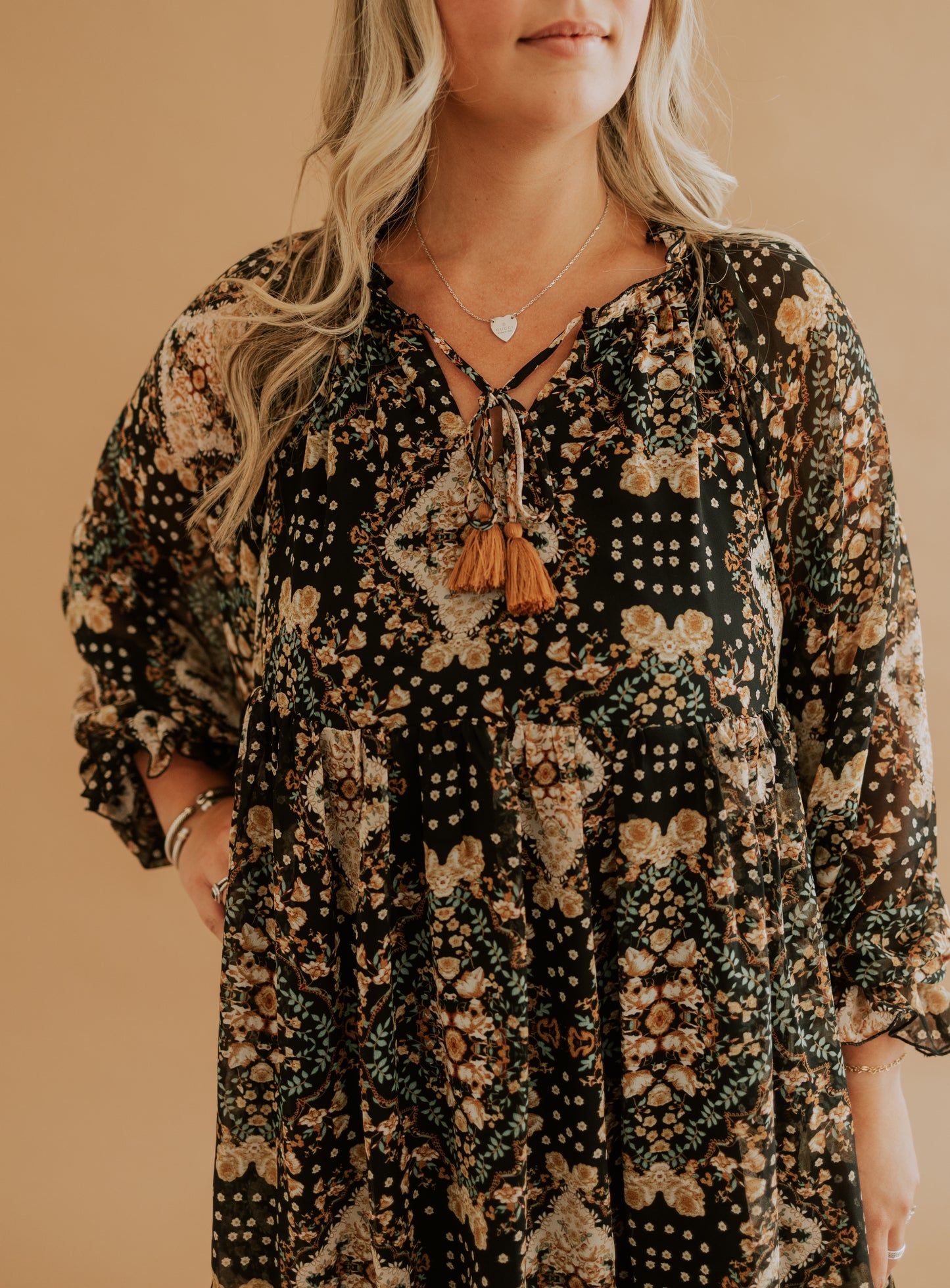 EBONY FLORAL MINI DRESS - FINAL SALE