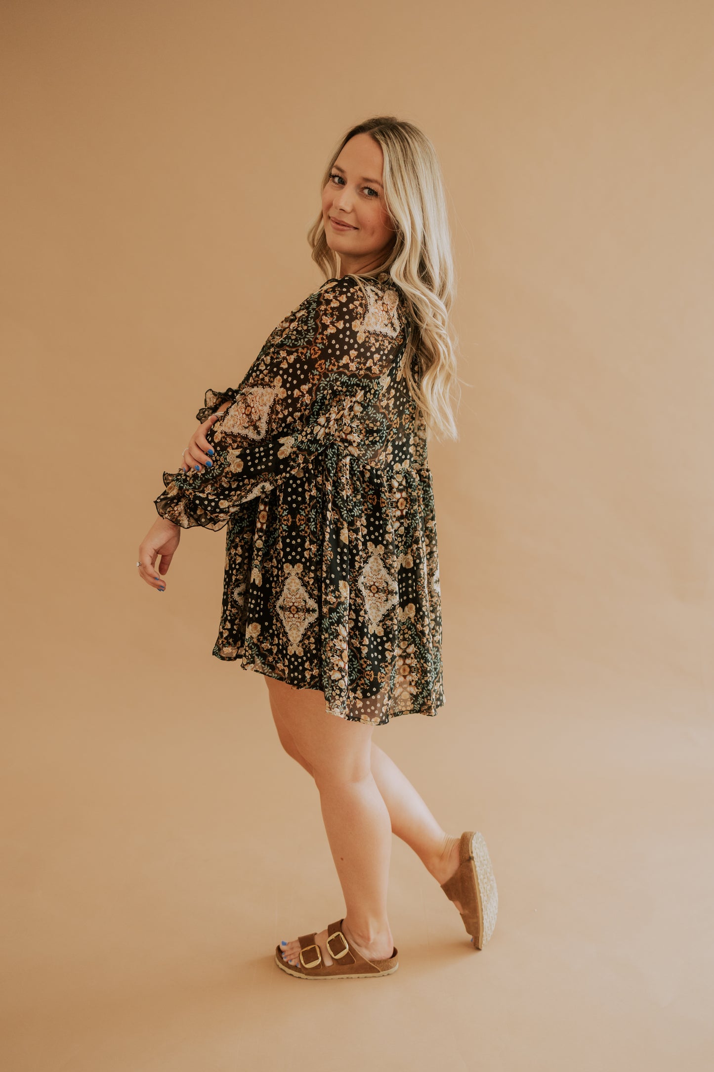 EBONY FLORAL MINI DRESS - FINAL SALE