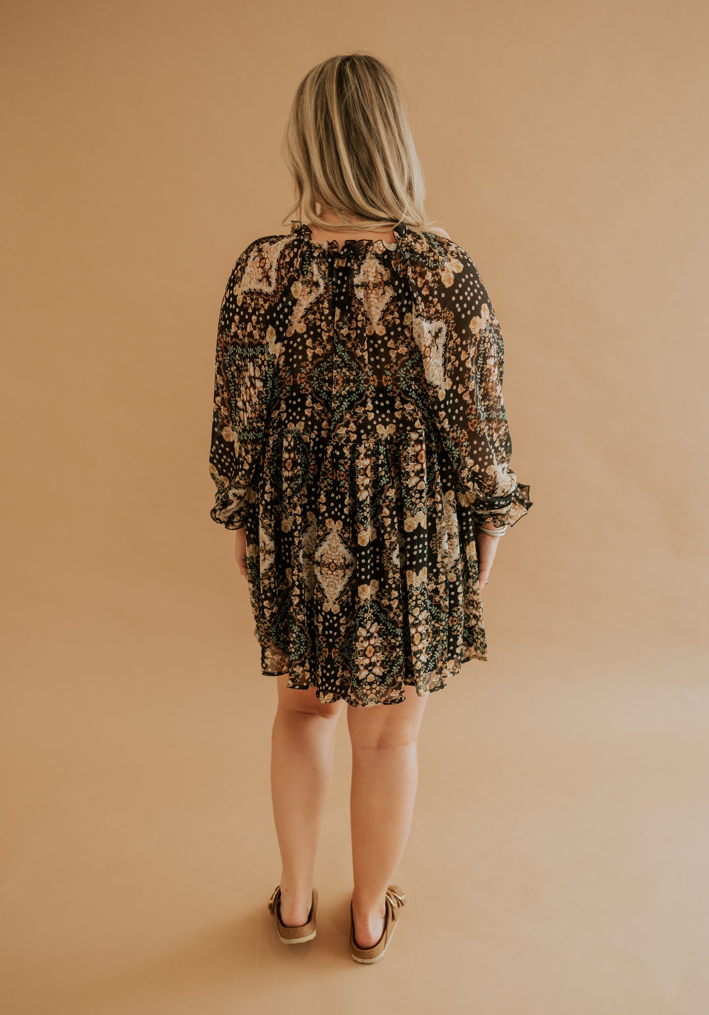 EBONY FLORAL MINI DRESS - FINAL SALE