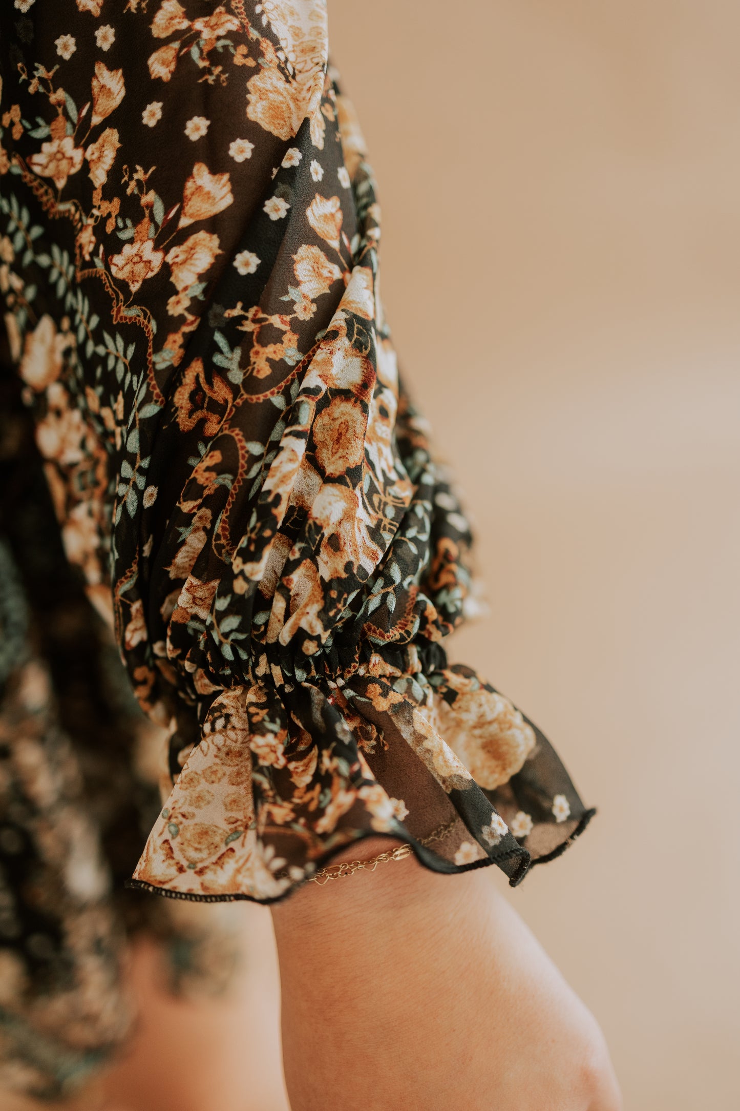 EBONY FLORAL MINI DRESS - FINAL SALE