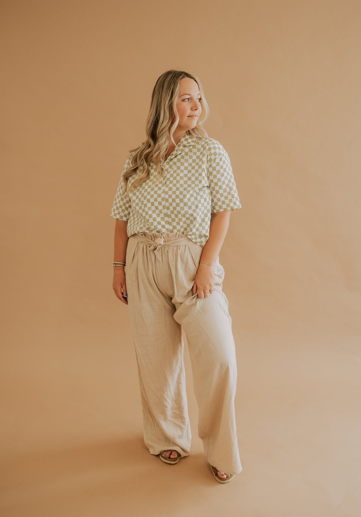 CREAM LINEN PANTS