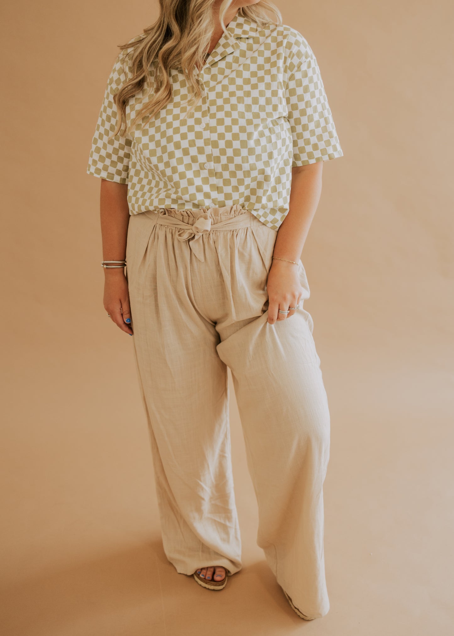 CREAM LINEN PANTS