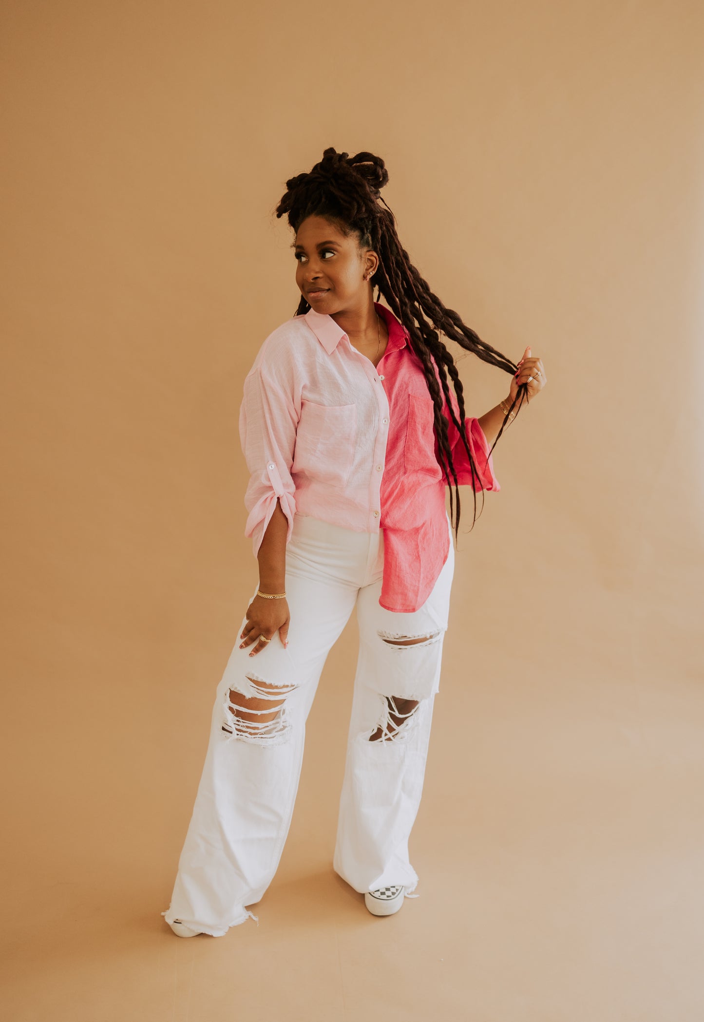 SPLIT PINK - TOP
