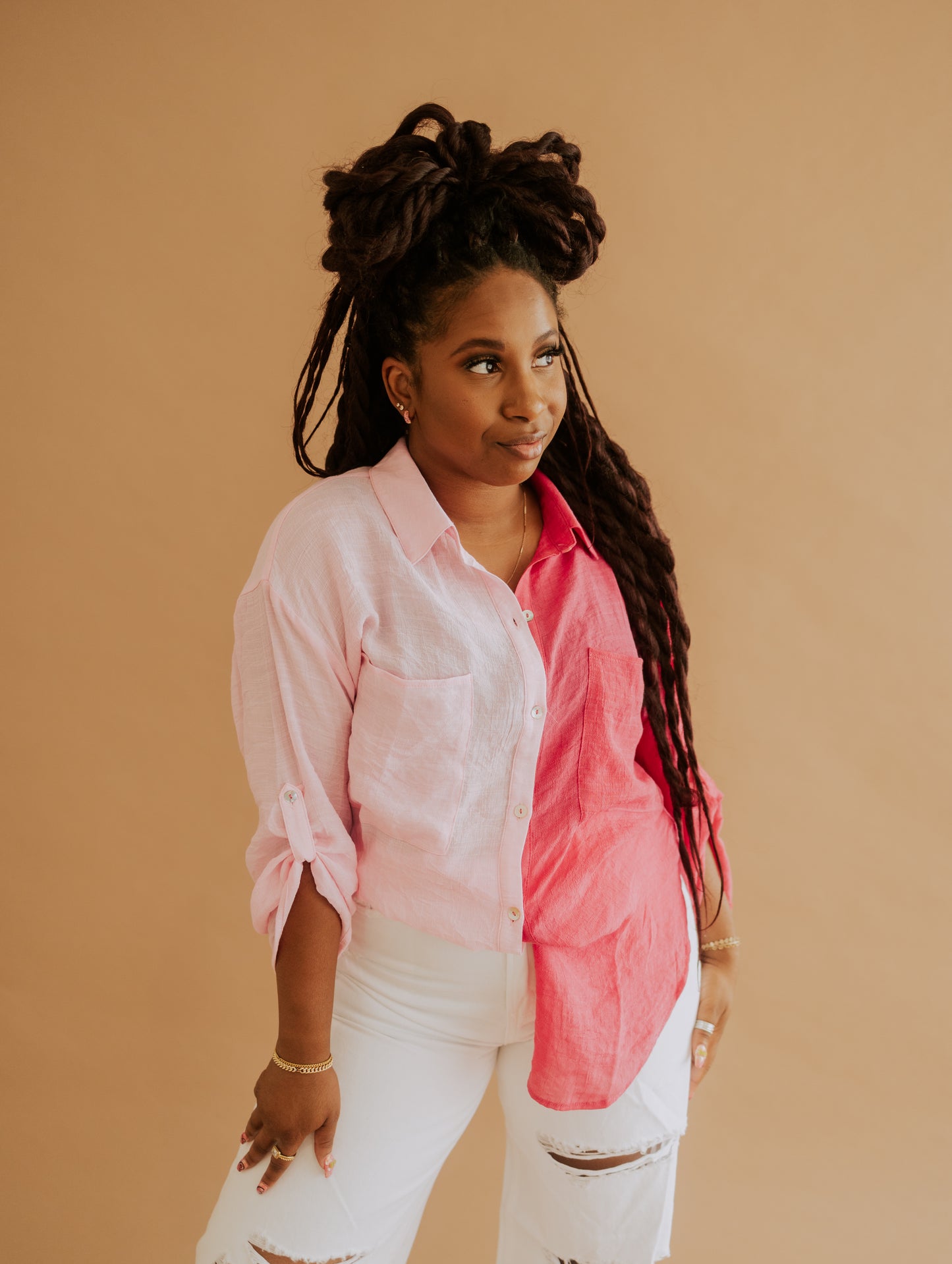 SPLIT PINK - TOP