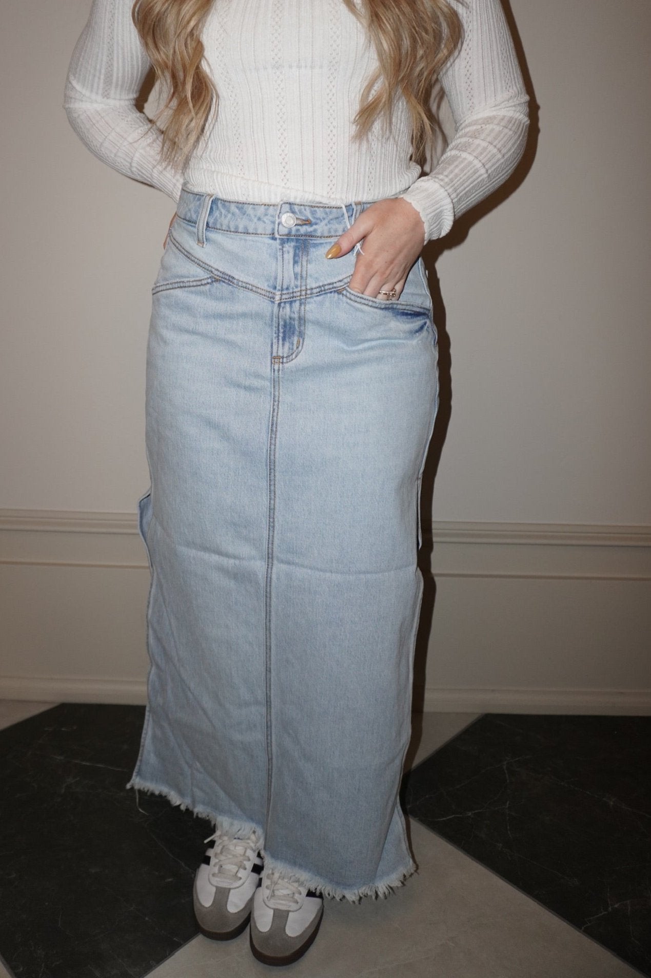 DOSE OF DENIM MIDI - SKIRT