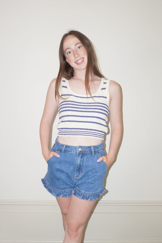 RUFFLE ME UP - DENIM SHORTS