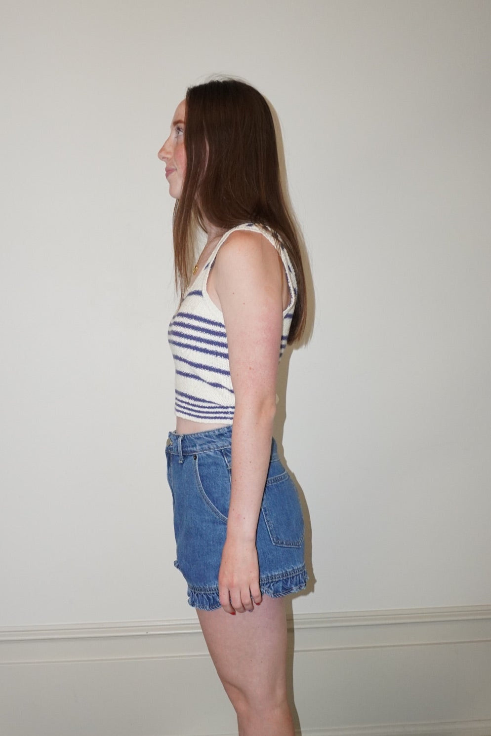 RUFFLE ME UP - DENIM SHORTS
