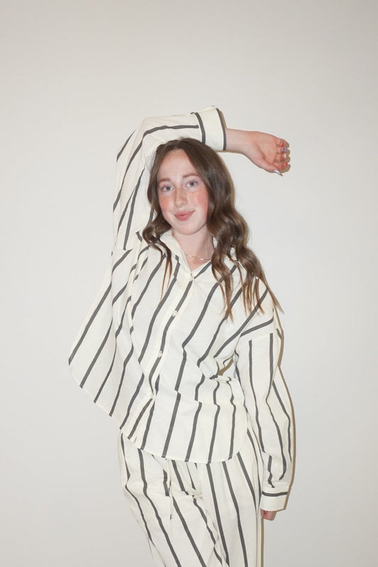 SALT AND PEPPER (SET) - STRIPE TOP