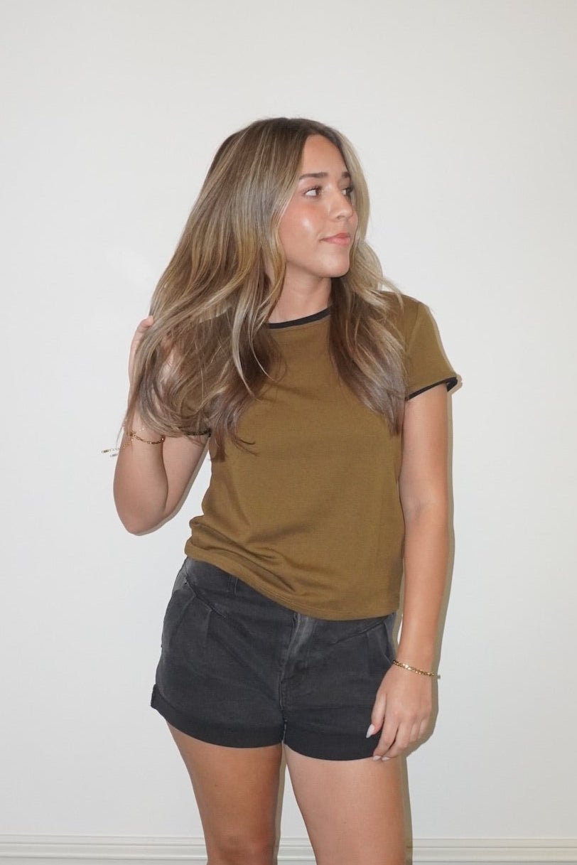 TONE ON TONE - TEE (MOSS)