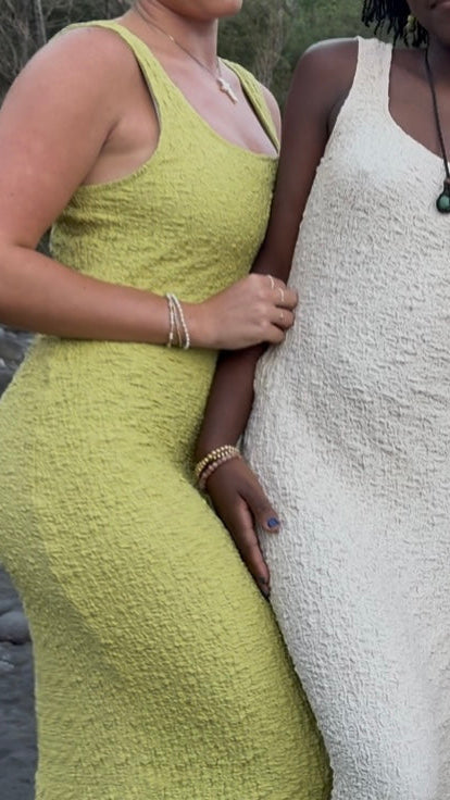 YOU HAD ME AT ALOHA (ZESTY LIME) - MIDI DRESS