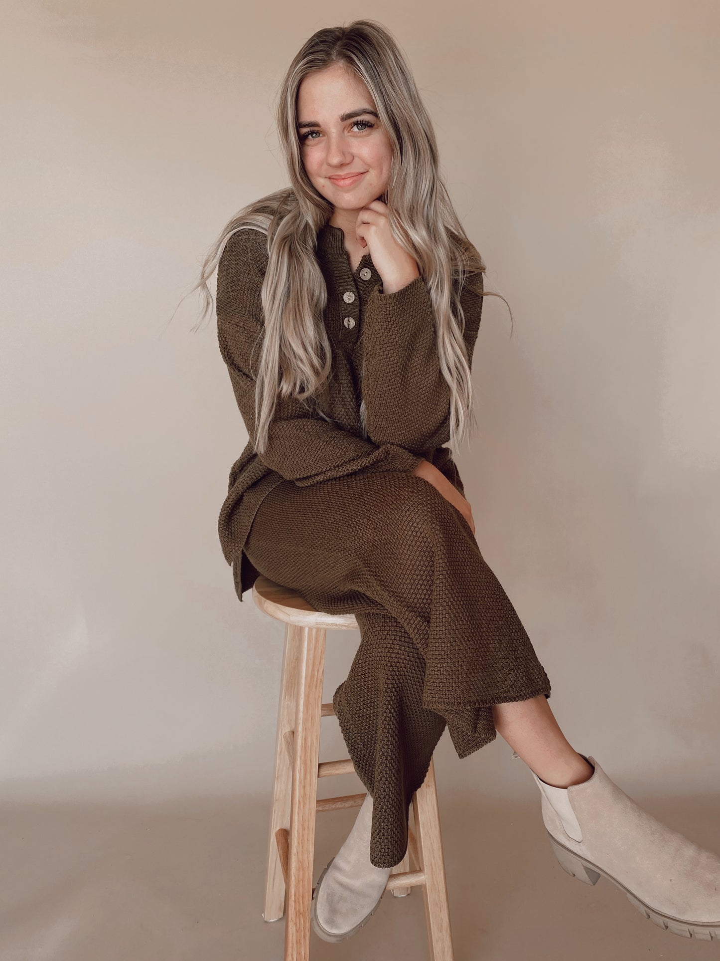 PALMER SWEATER SET - URBAN OLIVE - BOTTOMS