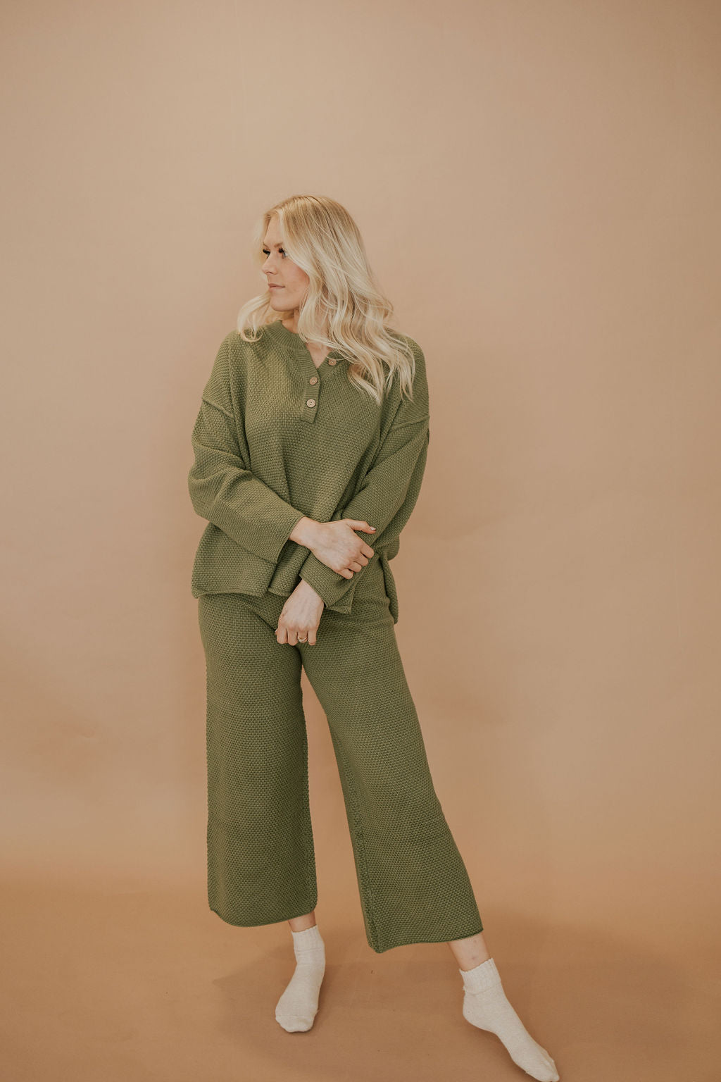 PALMER SWEATER SET - PINE GREEN - TOP