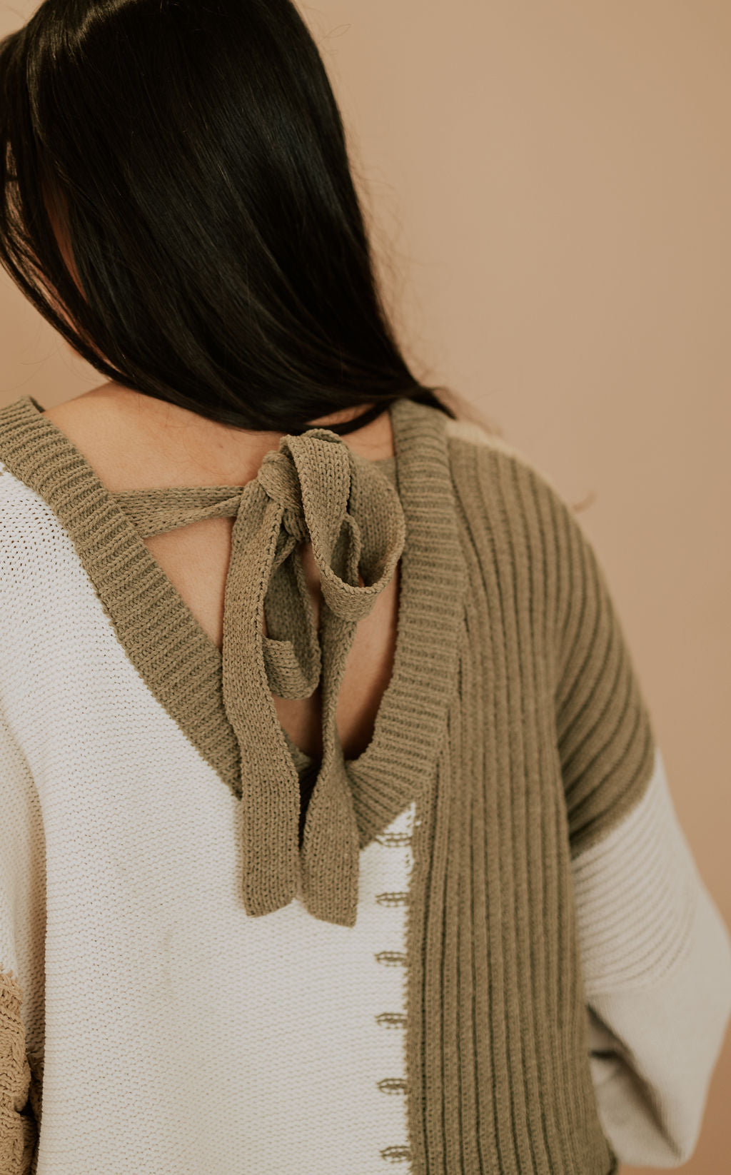 PALE CLOVER PATCHWORK - SWEATER