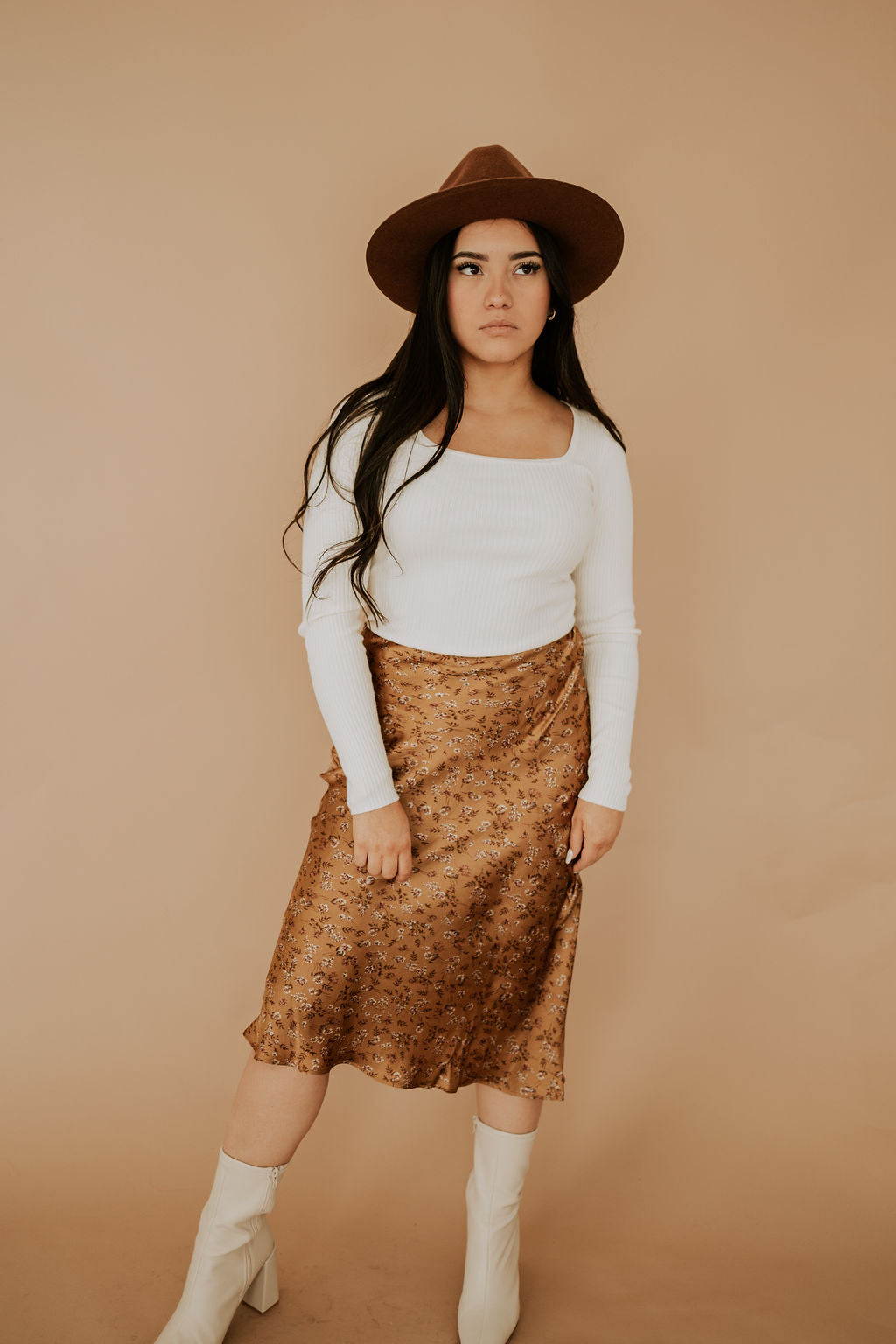 BUTTERSCOTCH FLOWERS - MIDI SKIRT