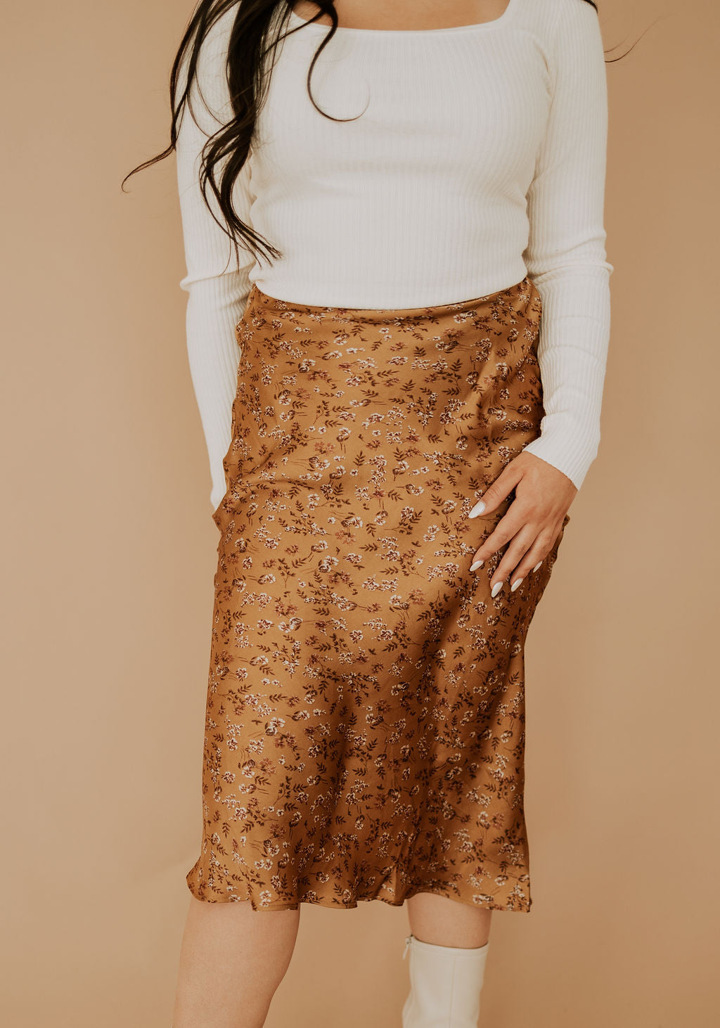 BUTTERSCOTCH FLOWERS - MIDI SKIRT