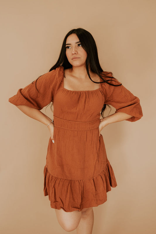 EMBER TIE MINI DRESS - FINAL SALE