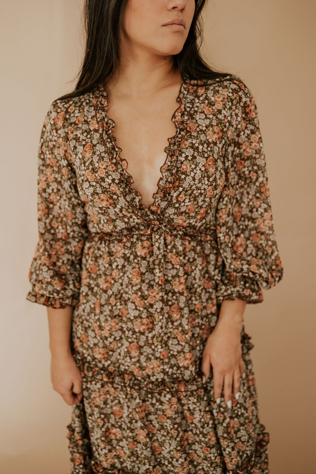 AUTUMN IN NEW YORK FLORAL - DRESS