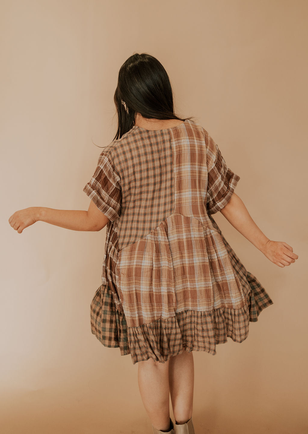 CEDAR PLAID - MINI DRESS