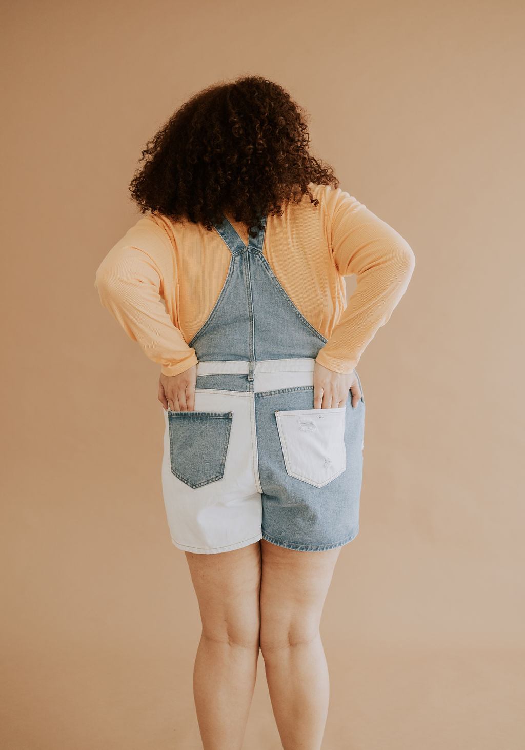 COLOR BLOCK DENIM - OVERALLS