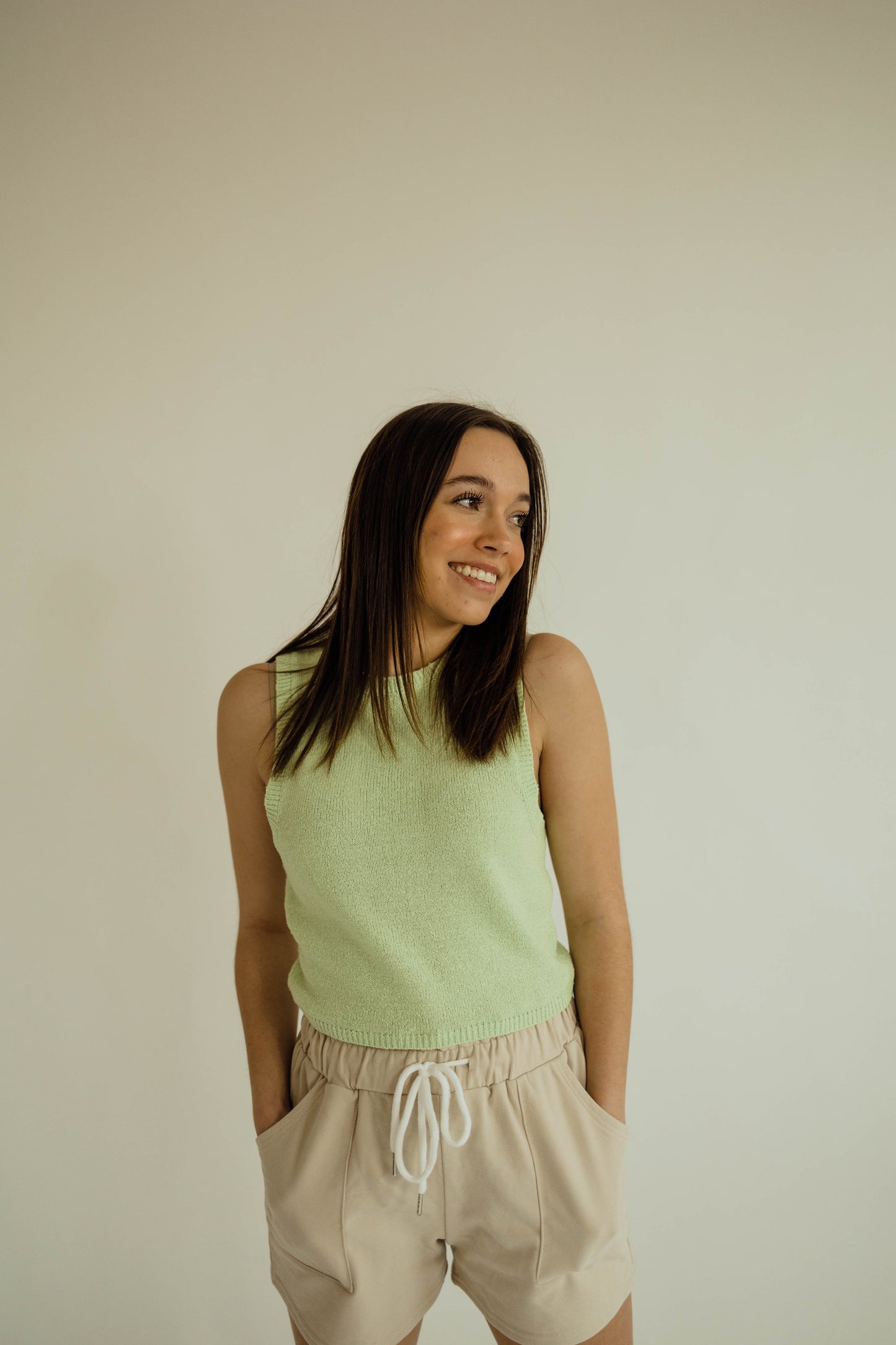 LITTLE GREEN - SWEATER TANK