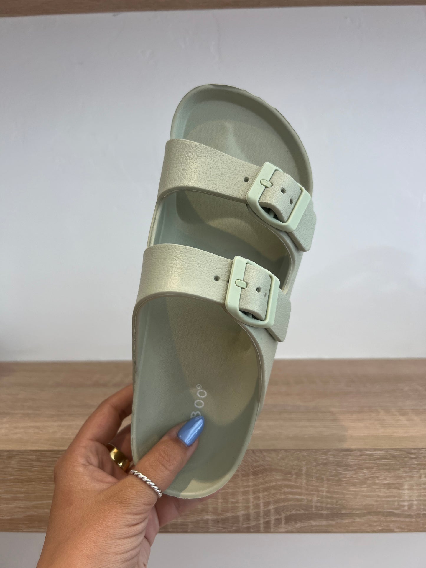 SET ON SAGE SANDALS - FINAL SALE